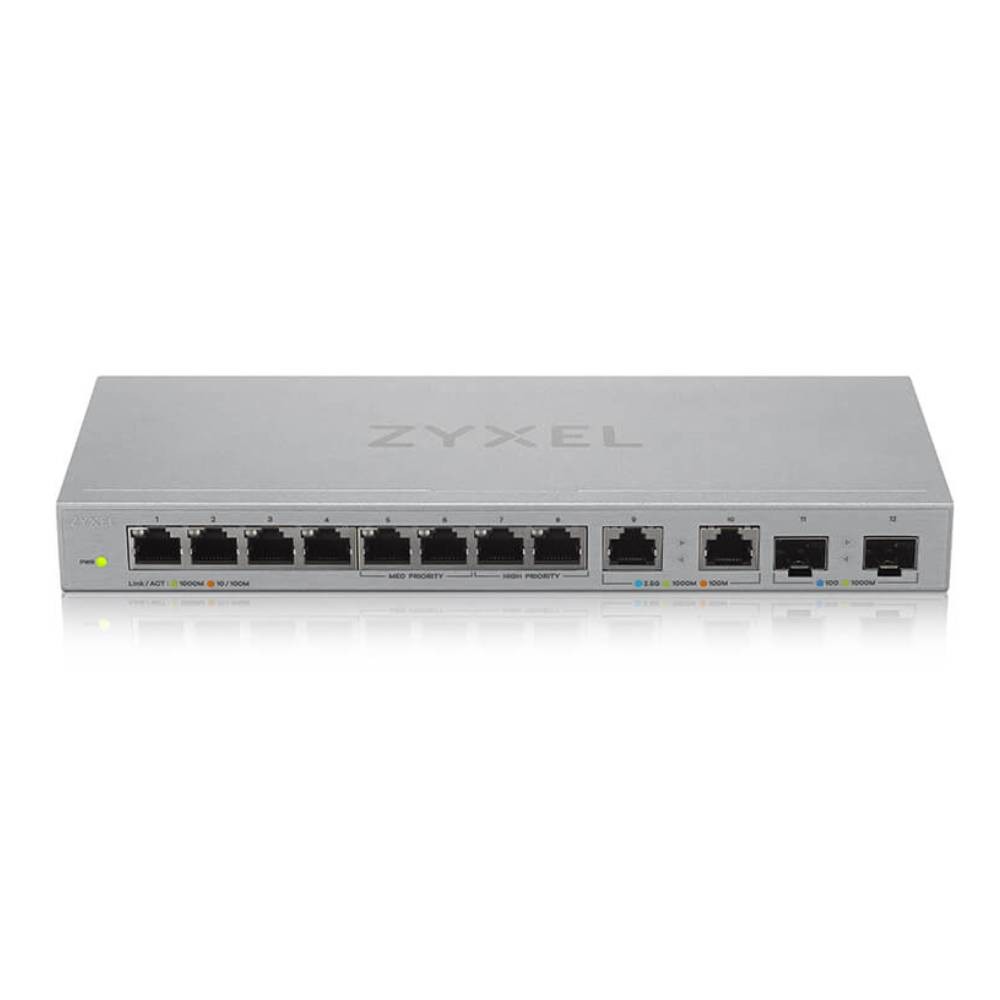 สวิตช์ฮับ Zyxel Network XGS1010-12 12-Port Multi-Gigabit Switch 2-Port 2.5G and 2-Port 10G SFP+