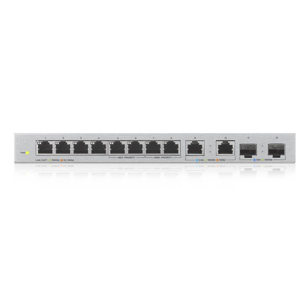 สวิตช์ฮับ Zyxel Network XGS1010-12 12-Port Multi-Gigabit Switch 2-Port 2.5G and 2-Port 10G SFP+