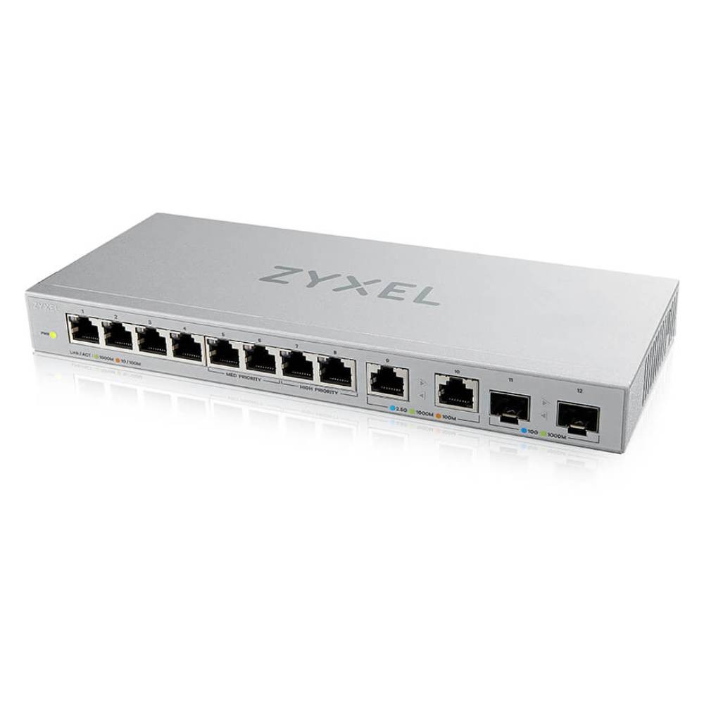 สวิตช์ฮับ Zyxel Network XGS1010-12 12-Port Multi-Gigabit Switch 2-Port 2.5G and 2-Port 10G SFP+