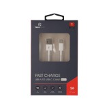 สายชาร์จ TECHPRO USB-A to USB-C Cable 3A Super Fast Charge 1M. White (TP-C01)