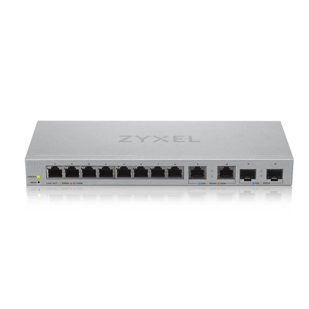 สวิตช์ฮับ Zyxel Network XGS1210-12 12-Port Multi-Gigabit Switch 2-Port 2.5G and 2-Port 10G SFP+