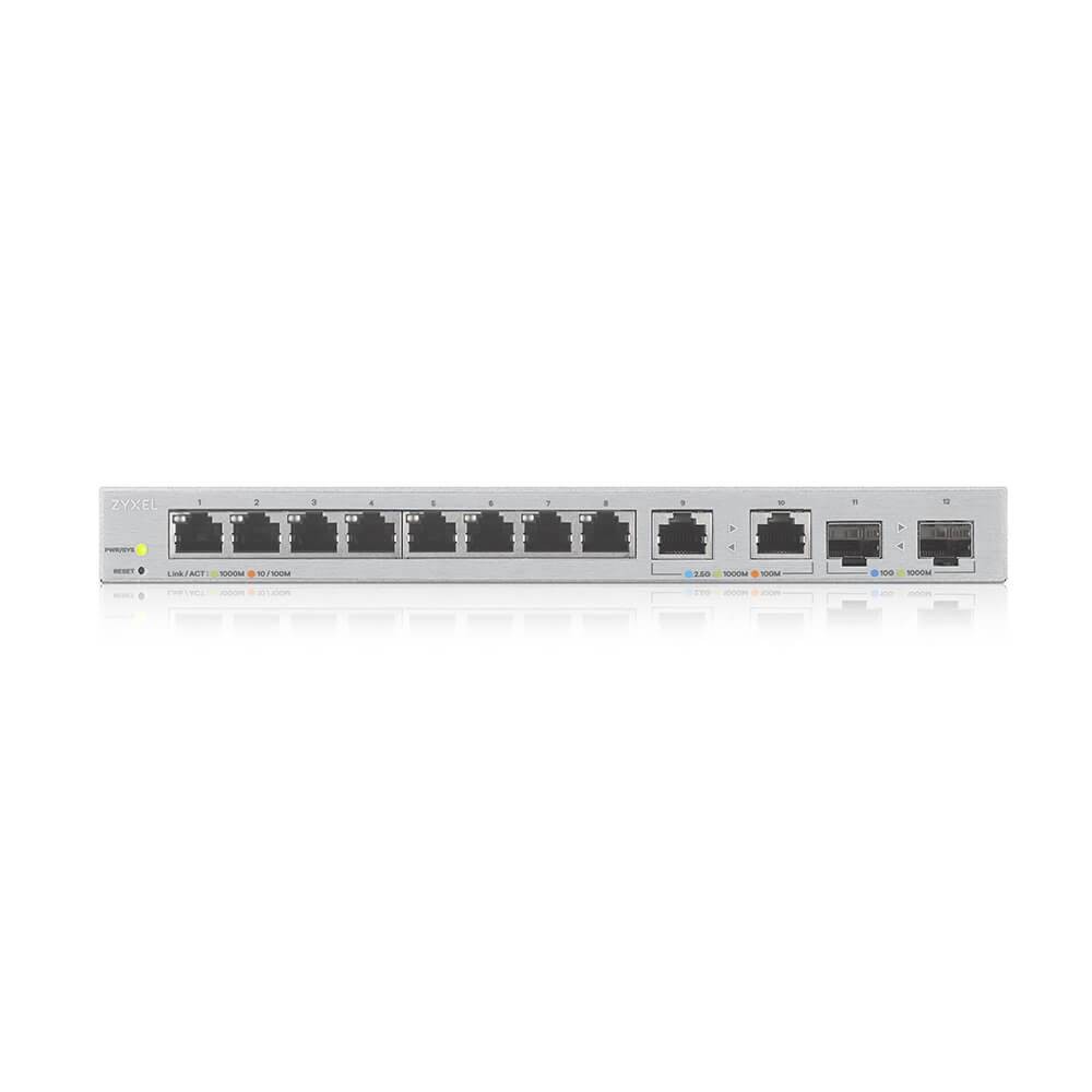 สวิตช์ฮับ Zyxel Network XGS1210-12 12-Port Multi-Gigabit Switch 2-Port 2.5G and 2-Port 10G SFP+