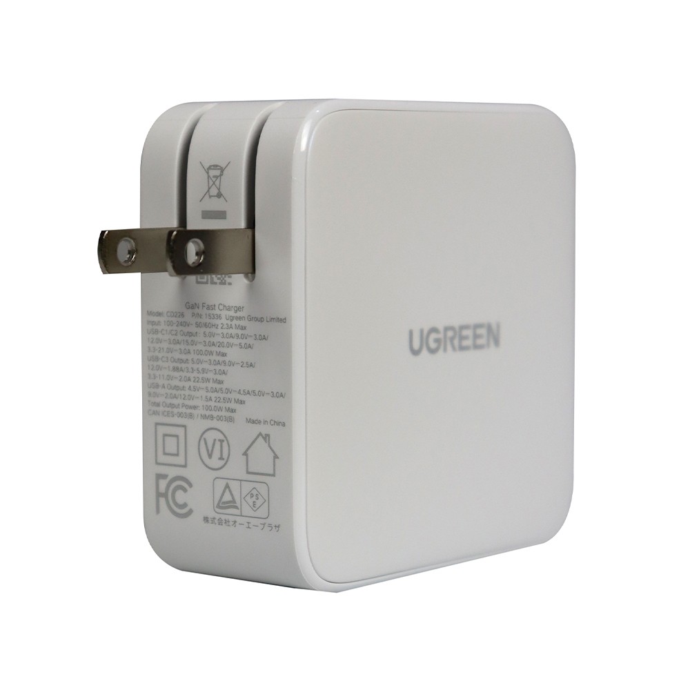 อะแดปเตอร์ Ugreen Wall Charger 1 USB-A / 3 USB-C White