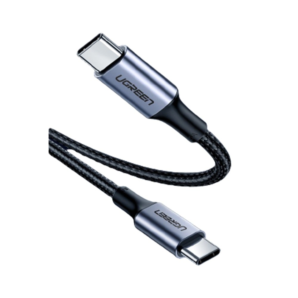 สายชาร์จ Ugreen USB-C to USB-C Cable Nylon 5A/100W 1M. Black (70427)