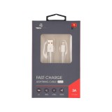 สายชาร์จ TECHPRO USB-A to Lightning Cable 3A Super Fast Charge 1M. White (TP-C01)