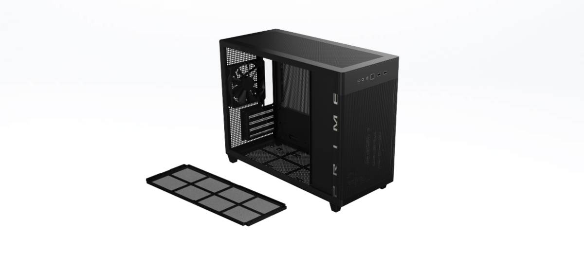 เคสคอมพิวเตอร์ Asus Computer Case Prime AP201 Tempered Glass White Edition