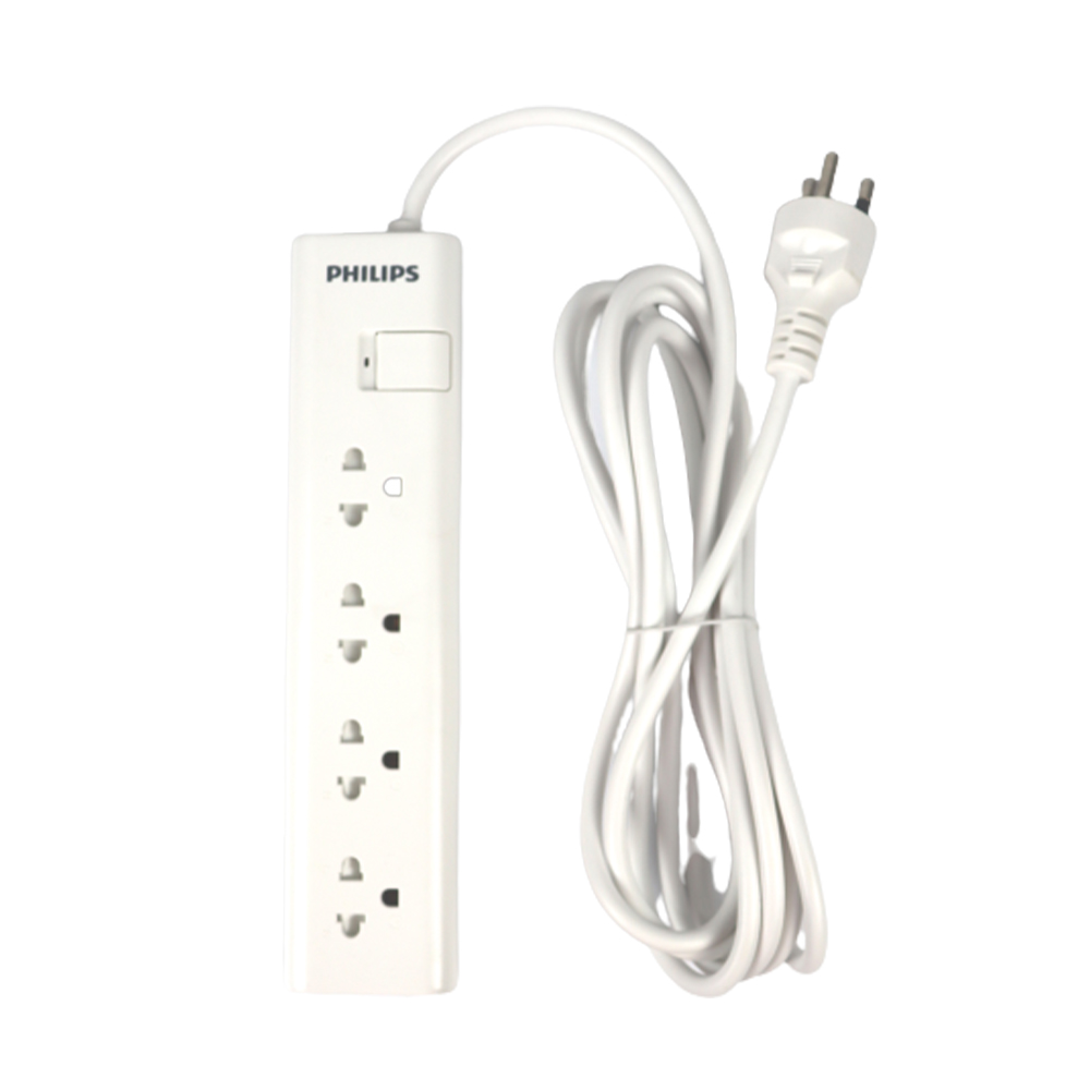 ปลั๊กไฟ Philips TIS Plug 4 Way 1 Switch 3M. (CHP2444WB/67) White