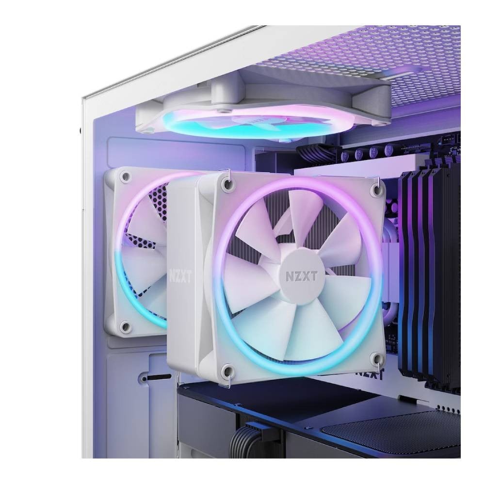 พัดลมซีพียู NZXT CPU AIR COOLER T120 RGB White (RC-TR120-W1)