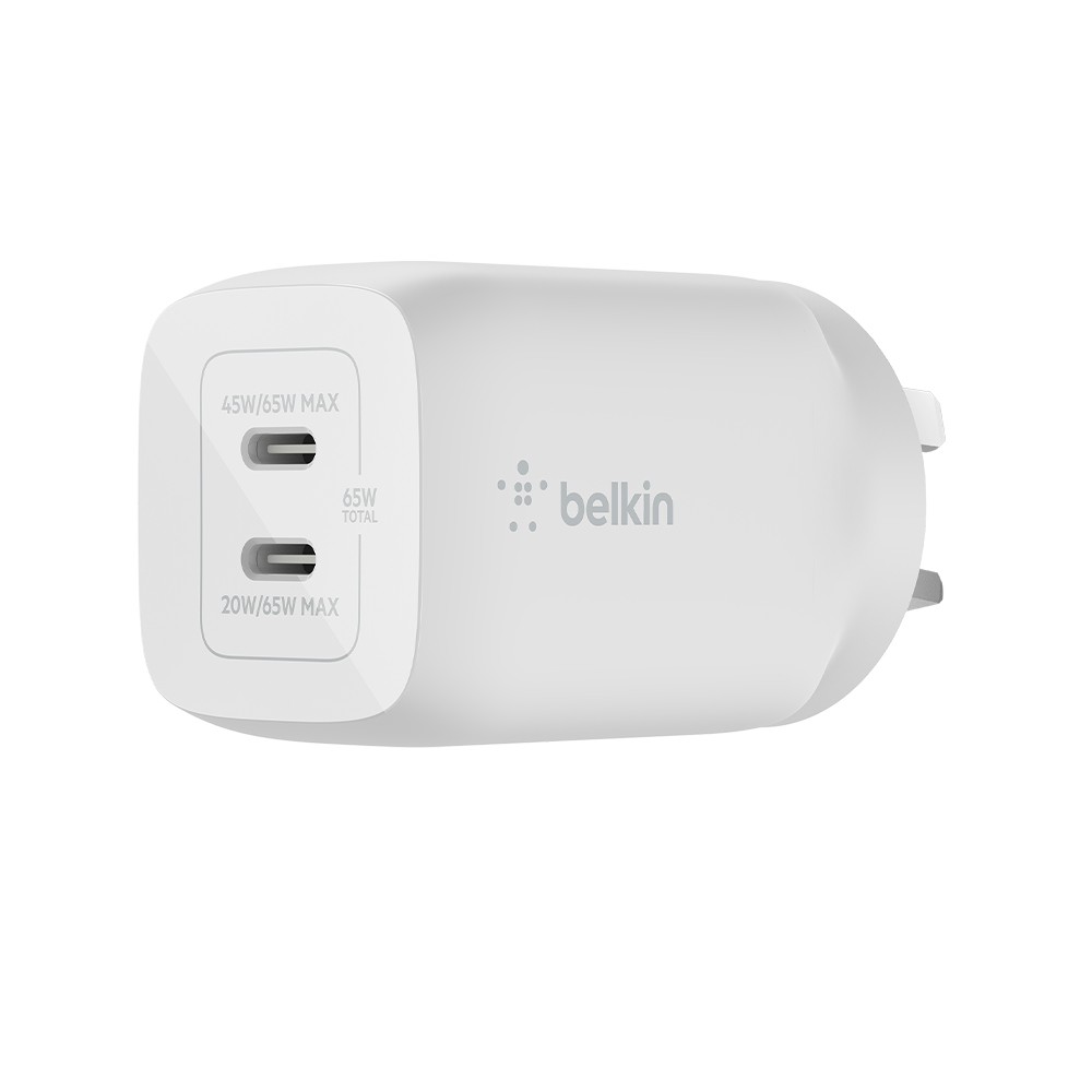 อะแดปเตอร์ Belkin Dual Wall Charger 2 USB-C White