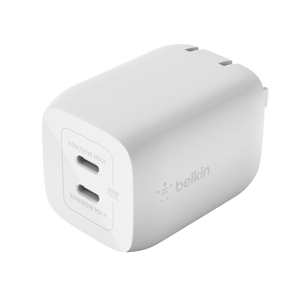 อะแดปเตอร์ Belkin Dual Wall Charger 2 USB-C White