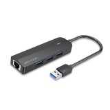 Vention Port Hub USB-A to 3xUSB 3.0 with Lan (CHNBB) Black
