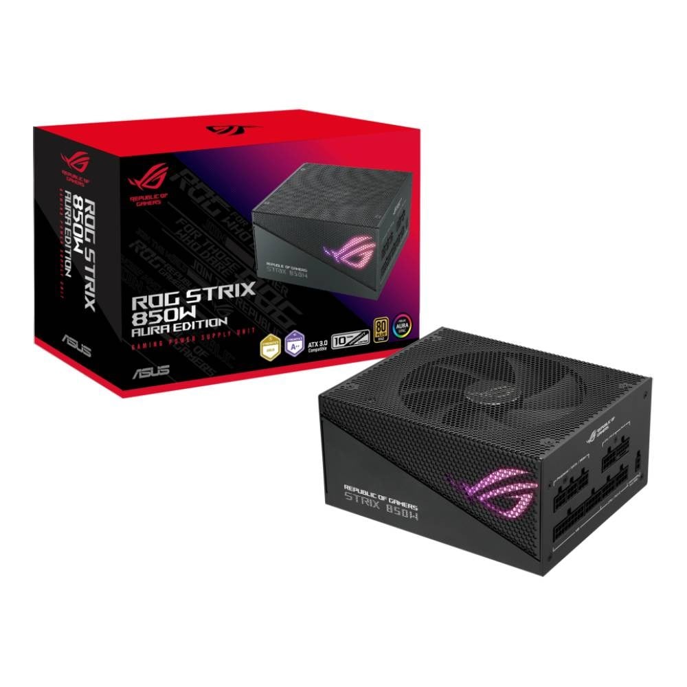 พาวเวอร์ซัพพลาย ASUS ROG STRIX 850W Gold Aura Edition 10Years