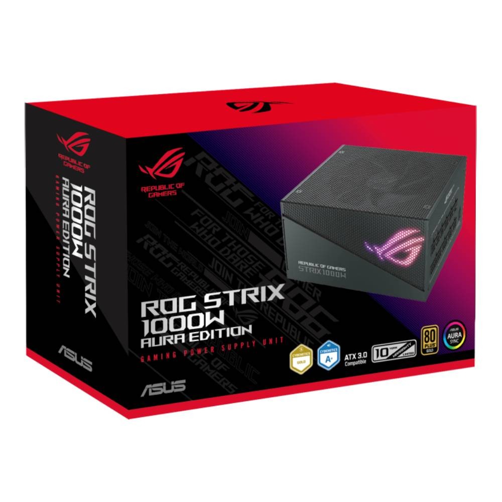 พาวเวอร์ซัพพลาย Asus Power Supply ROGSTRIX1000G AuraGaming 10 Years