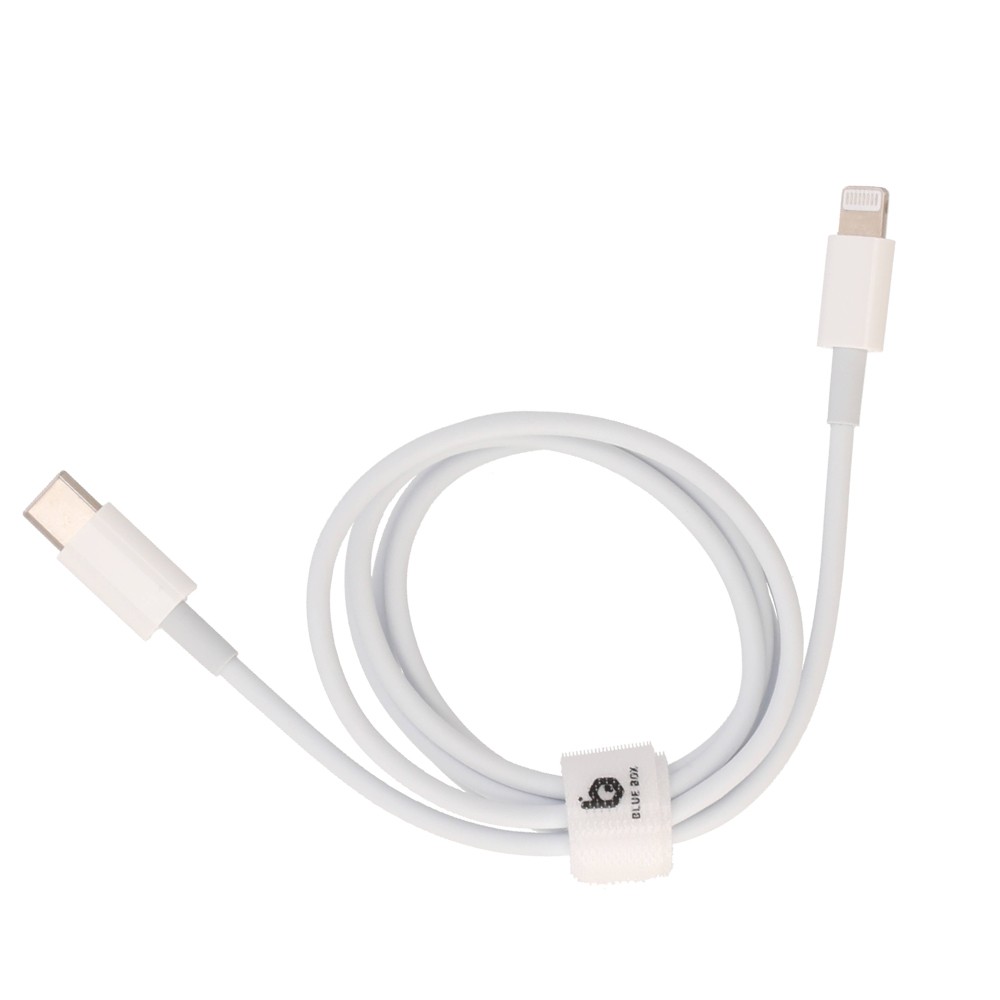 สายชาร์จ Blue Box USB-C to Lightning Cable 27W 1M. White (BB-C06)