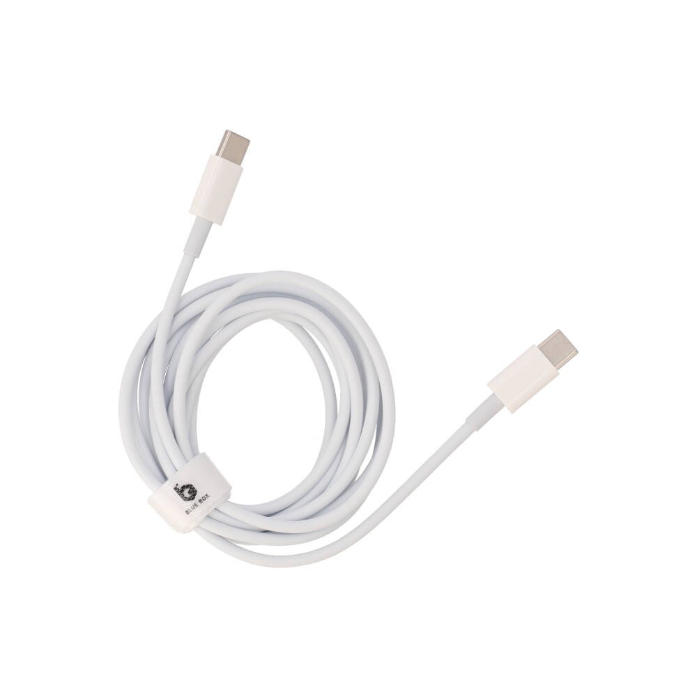สายชาร์จ Blue Box USB-C to USB-C Cable 60W Super Fast Charge & Data Sync 2M. White (BB-C06)