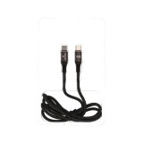สายชาร์จ TECHPRO USB-C to USB-C Cable Nylon 60W 1M. Black/Grey (TP-C02)
