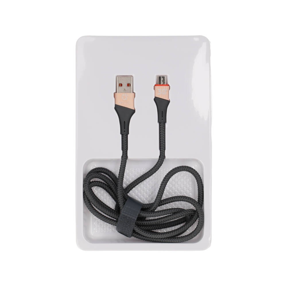 สายชาร์จ QPLUS USB-A to Micro QP-C02 Gray