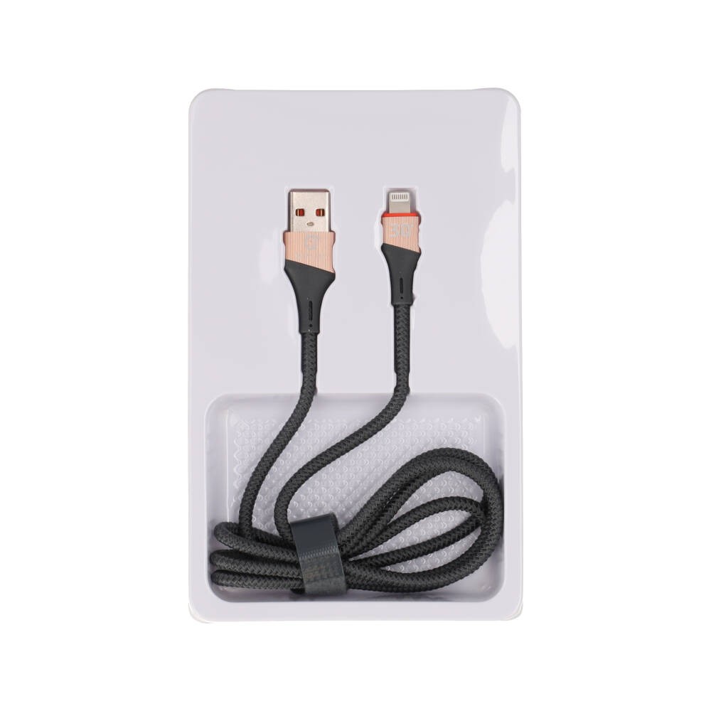 สายชาร์จ QPLUS USB-A to Lightning Cable 3A 1M. Grey (QP-C02)