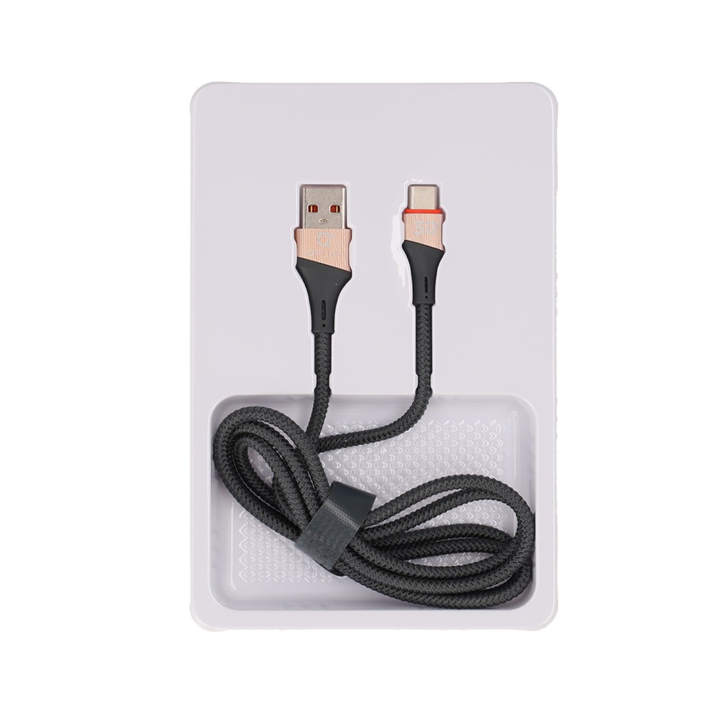สายชาร์จ QPLUS USB-A to Type-C QP-C02 Gray