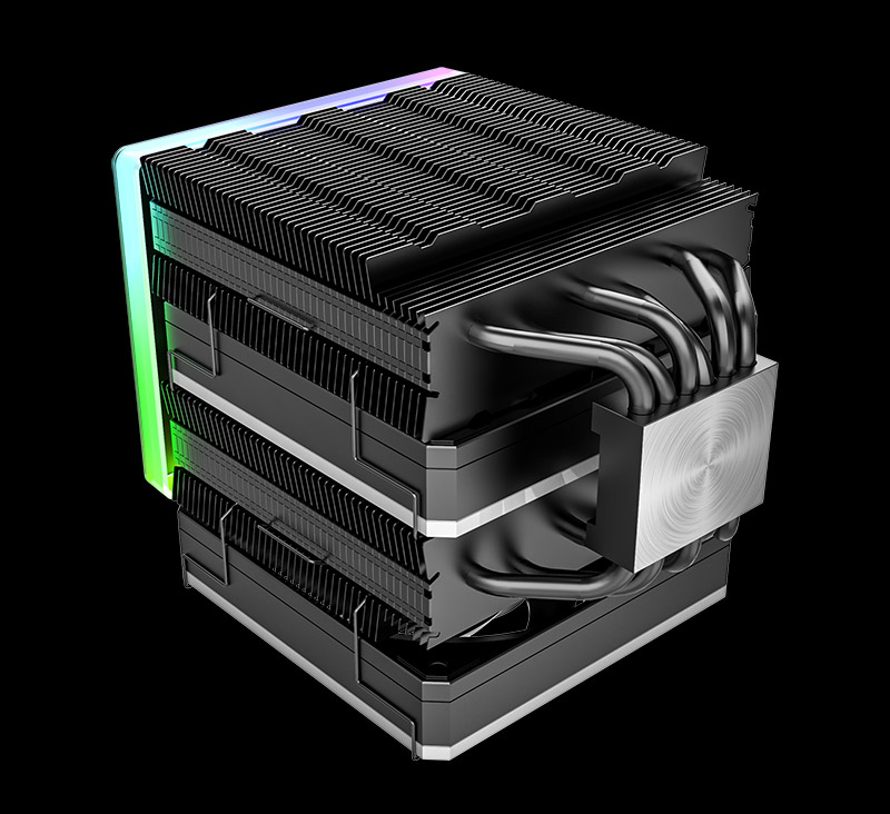 ชุดระบายความร้อนซีพียู Montech CPU Air Cooler METAL DT24 PREMIUM