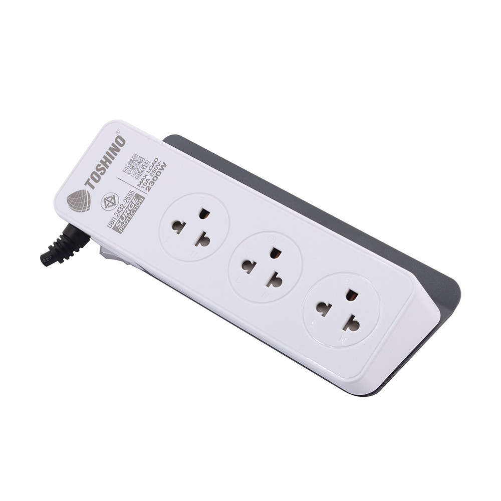 ปลั๊กไฟ Toshino TIS 3 Way 1 Switch 3 USB 2M. (CW20PD-2M) White