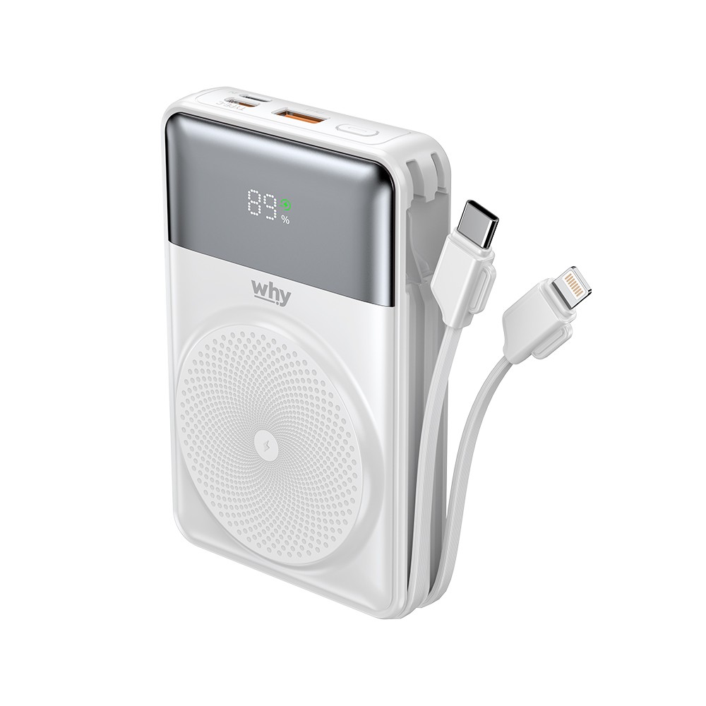 พาวเวอร์เเบงค์ WHY ความจุ 10,000 mAh PB-103E White