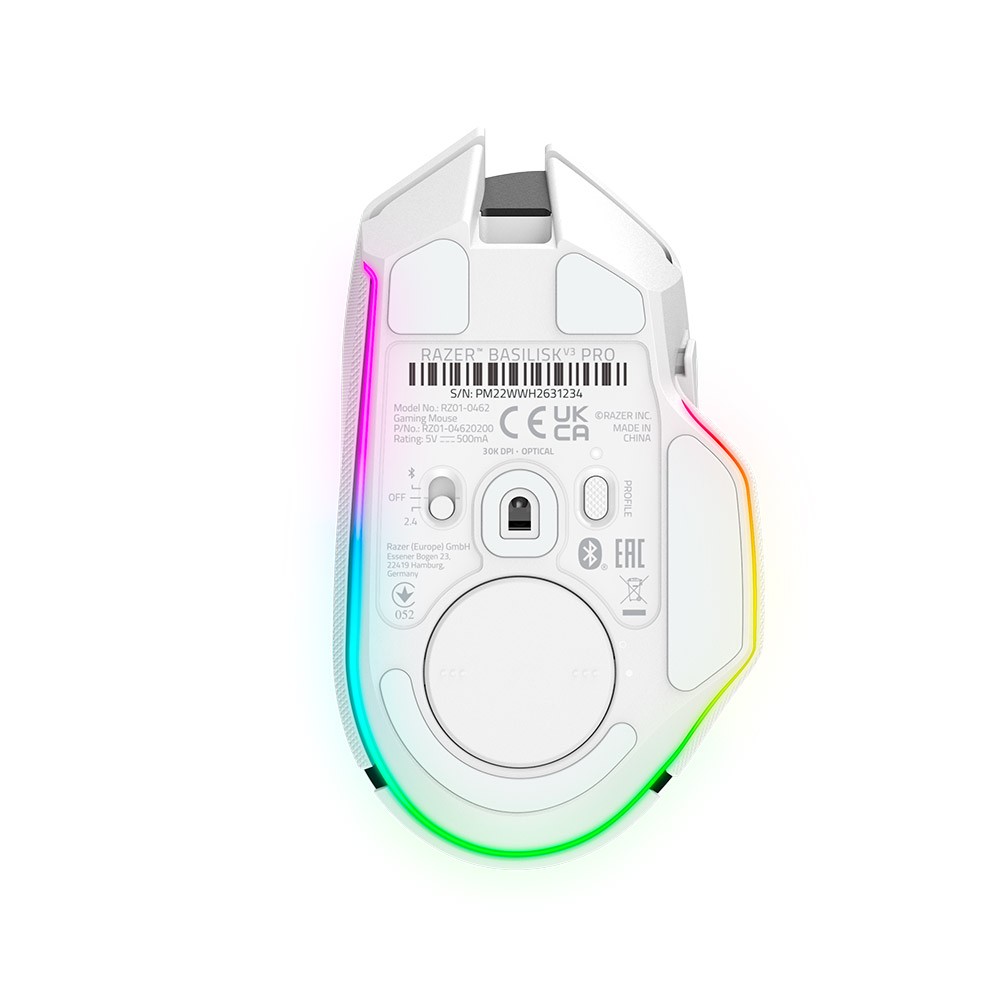 เมาส์เกมมิ่ง Razer Gaming Mouse Basilisk V3 Pro White