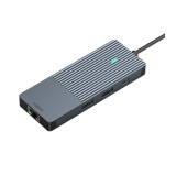 Veger Port Hub 8-in-1 USB-C to 2x USB3.0 / USB-C / SD/TF / LAN / HDMI and PD (VH-H03) Gray