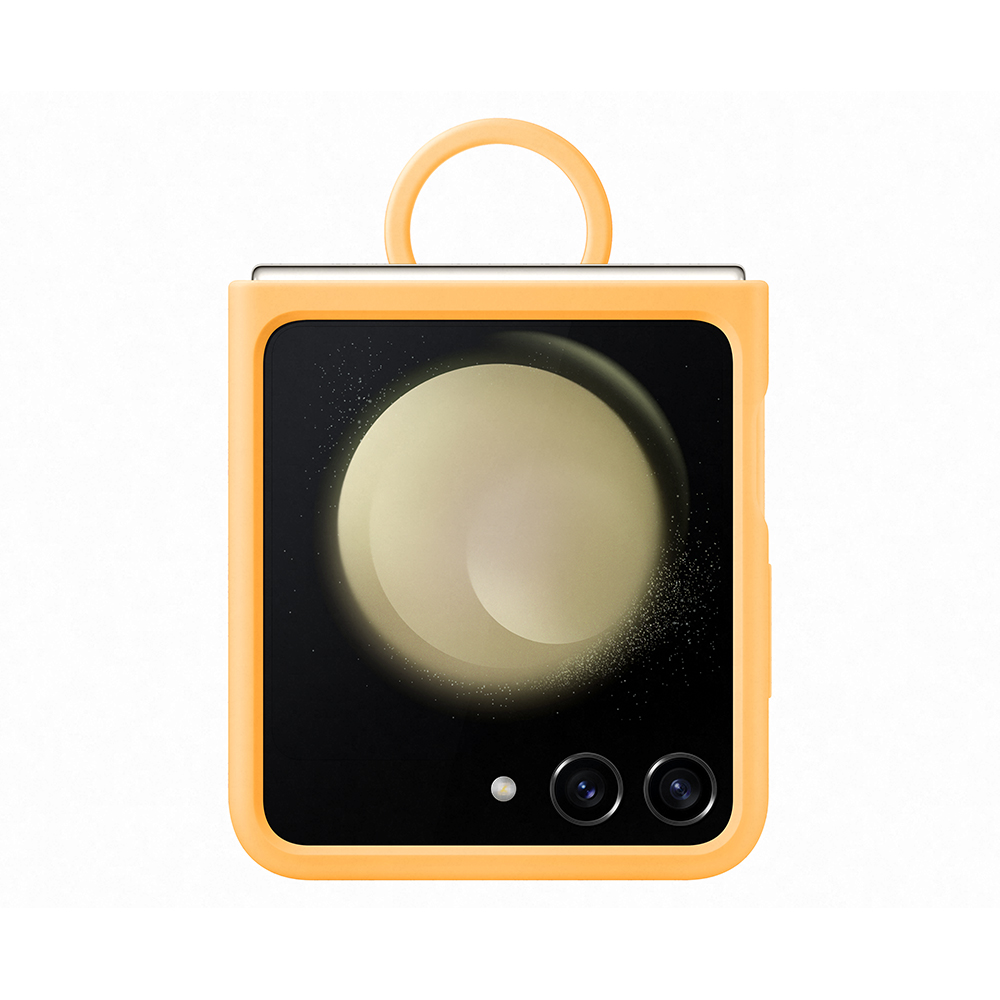 Samsung Silicone Case with Ring Flip5 Apricot