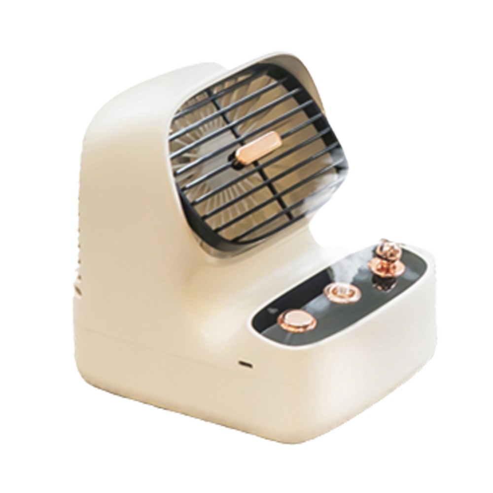 พัดลมพกพา Youmi Portable Mini Vintage Game Fan YF009 Cream