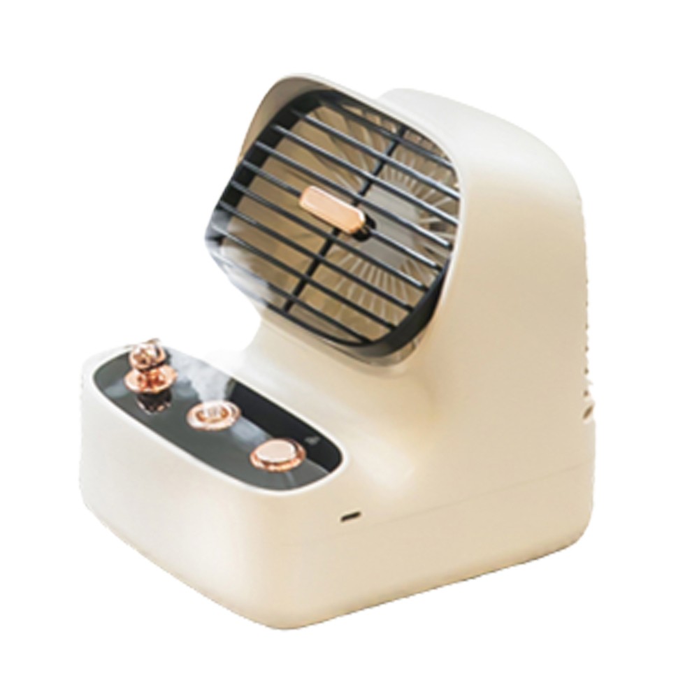 พัดลมพกพา Youmi Portable Mini Vintage Game Fan YF009 Cream