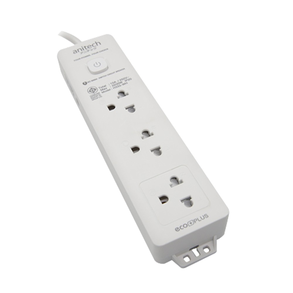 ปลั๊กไฟ Anitech Plug 3 Way 1 Switch 3M. (H333)