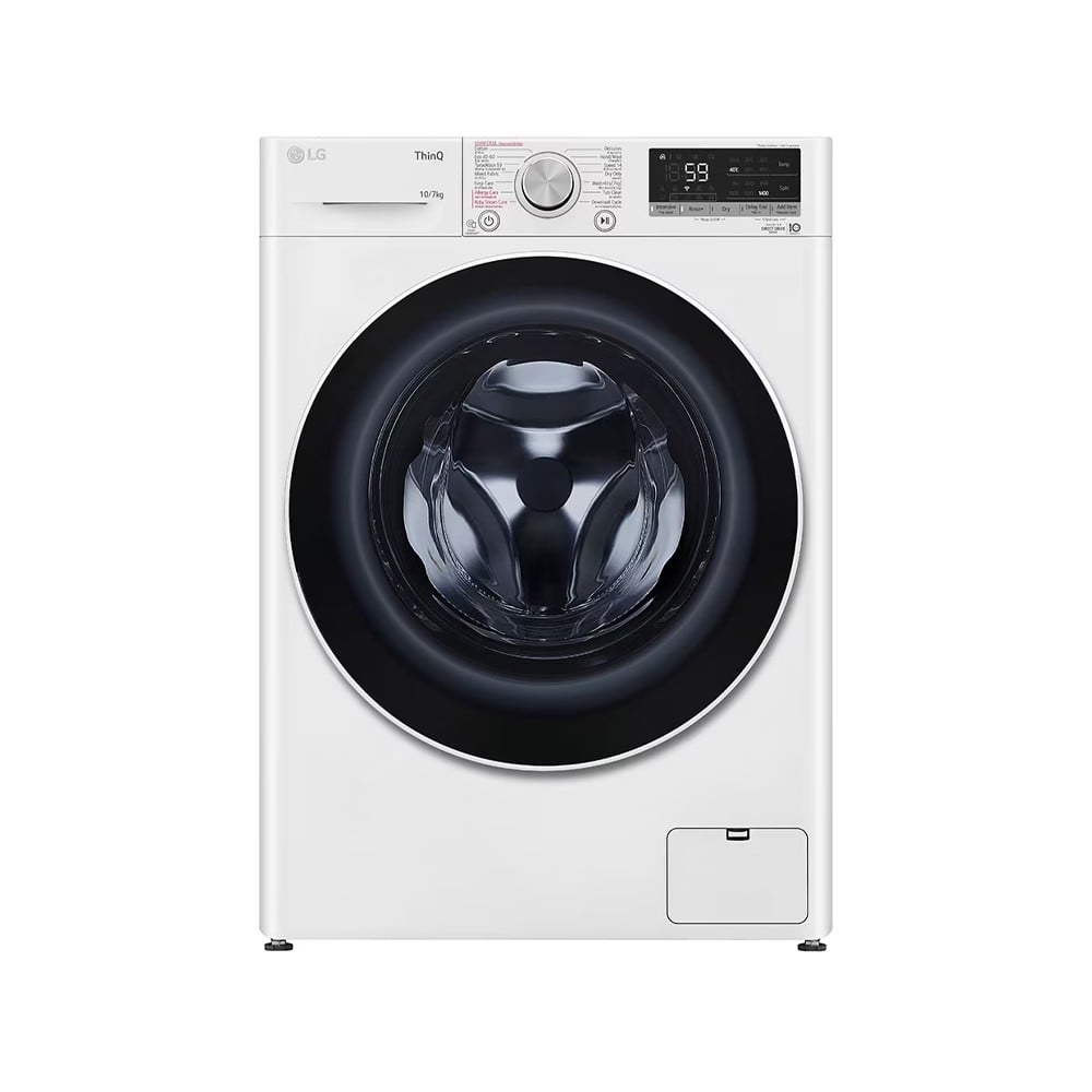 เครื่องซักอบผ้าฝาหน้า LG 10 KG / 7 KG รุ่น FV1410H4W White