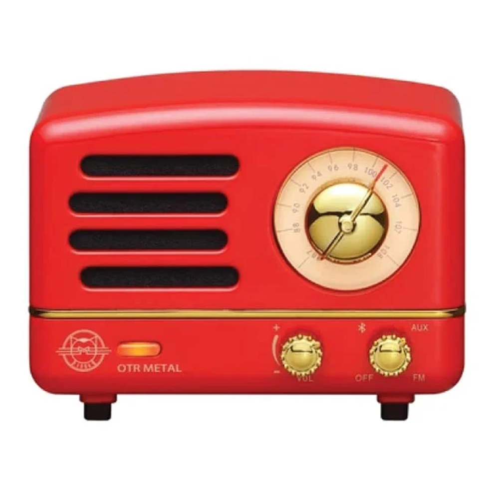 ลำโพงบลูทูธมีวิทยุในตัว - Muzen Bluetooth Speaker OTR Metal FM Red