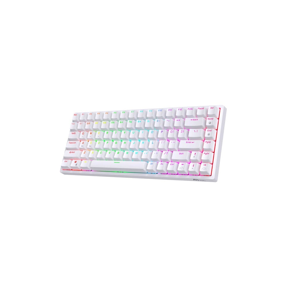 คีย์บอร์ดเกมมิ่ง Royal Kludge Gaming RK84 White Wireless Mechanical Keyboard Brown Switch