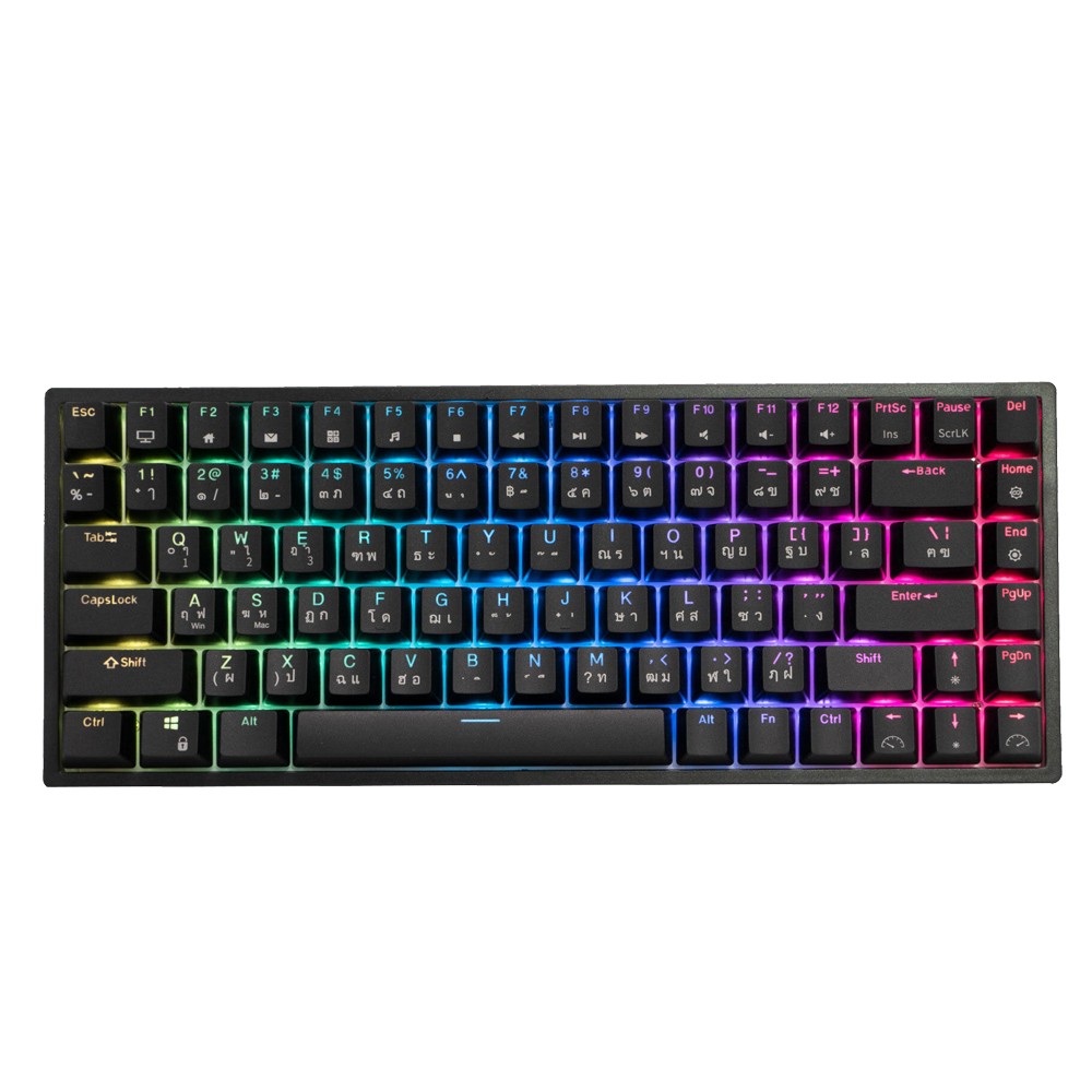 คีย์บอร์ดเกมมิ่ง Royal Kludge Gaming RK84 Black Wireless Mechanical Keyboard Brown Switch