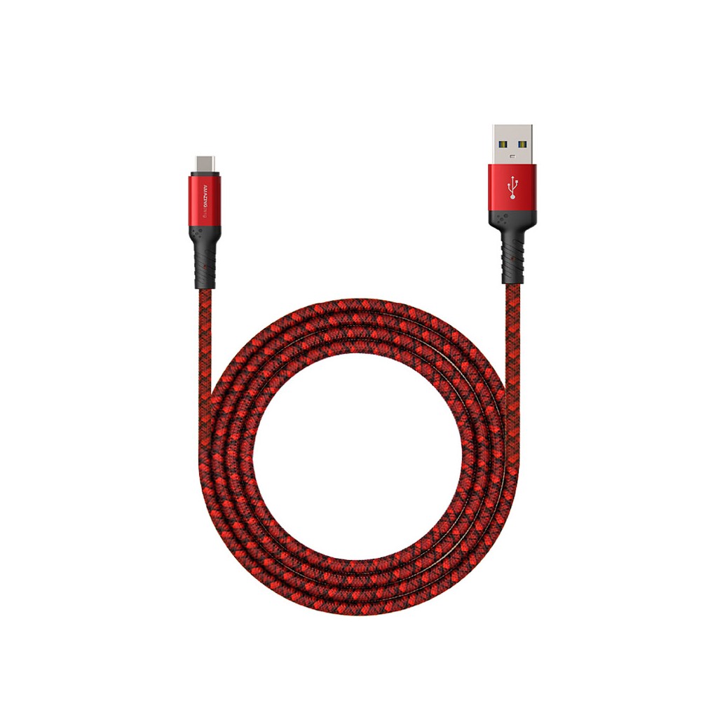 AMAZINGthing USB-A to USB-C Cable SupremeLink Bullet Shield 1.2M. Red