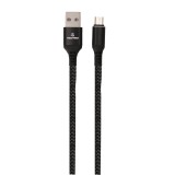 สายชาร์จ TECHPRO Micro USB Cable Nylon 3A Super Fast Charge 1M. Black (TP-C04)