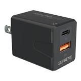 AMAZINGthing Wall USB Charger 1 USB-A (QC3.0A) / 1 USB-C (PD18W) Fast Charge (US) Black