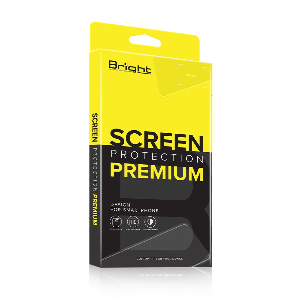 ฟิล์มกันรอย Bright Tempered Glass iPhone 15 Pro Max Full Frame Black