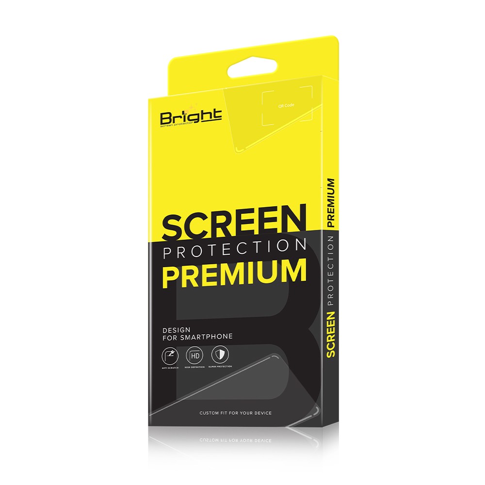 ฟิล์มกันรอย Bright Tempered Glass iPhone 15 Pro Max Full Frame Black