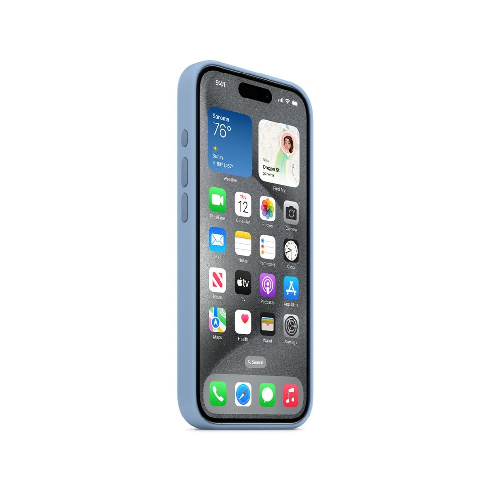 Apple iPhone 15 Pro Silicone Case with MagSafe - Winter Blue