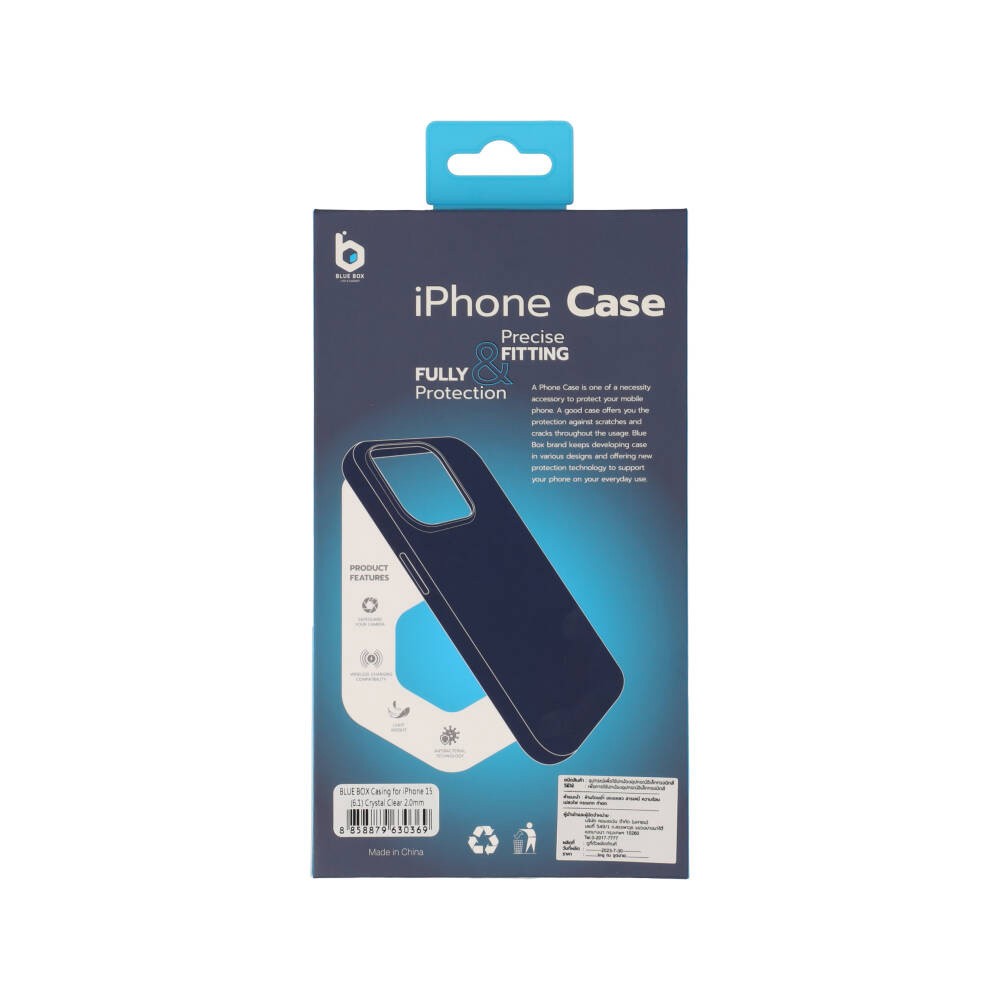 Blue Box เคส iPhone 15 Crystal Clear