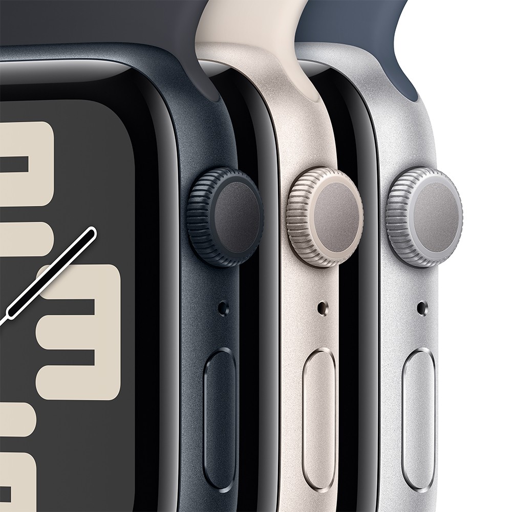 Apple Watch SE GPS 40mm Silver Aluminium Case with Storm Blue Sport Band S M 2023