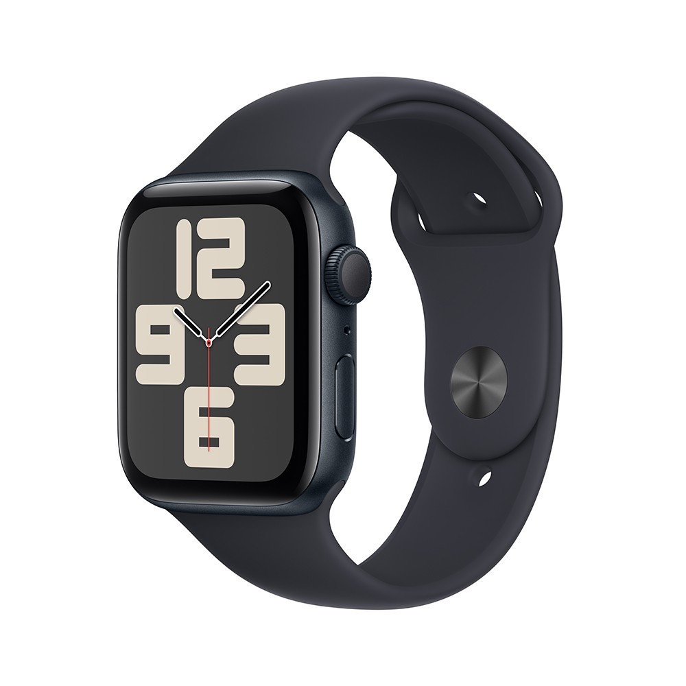 Apple Watch SE GPS 44mm Midnight Aluminium Case with Midnight Sport Band - S/M - 2nd Gen (New)