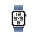 Apple Watch SE GPS 40mm Silver Aluminium Case with Winter Blue Sport Loop (2023)
