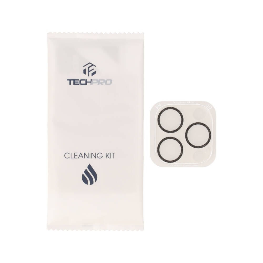 ฟิล์มกันเลนส์ TECHPRO Camera Full Lens iPhone 15 Pro/15 Pro Max Black