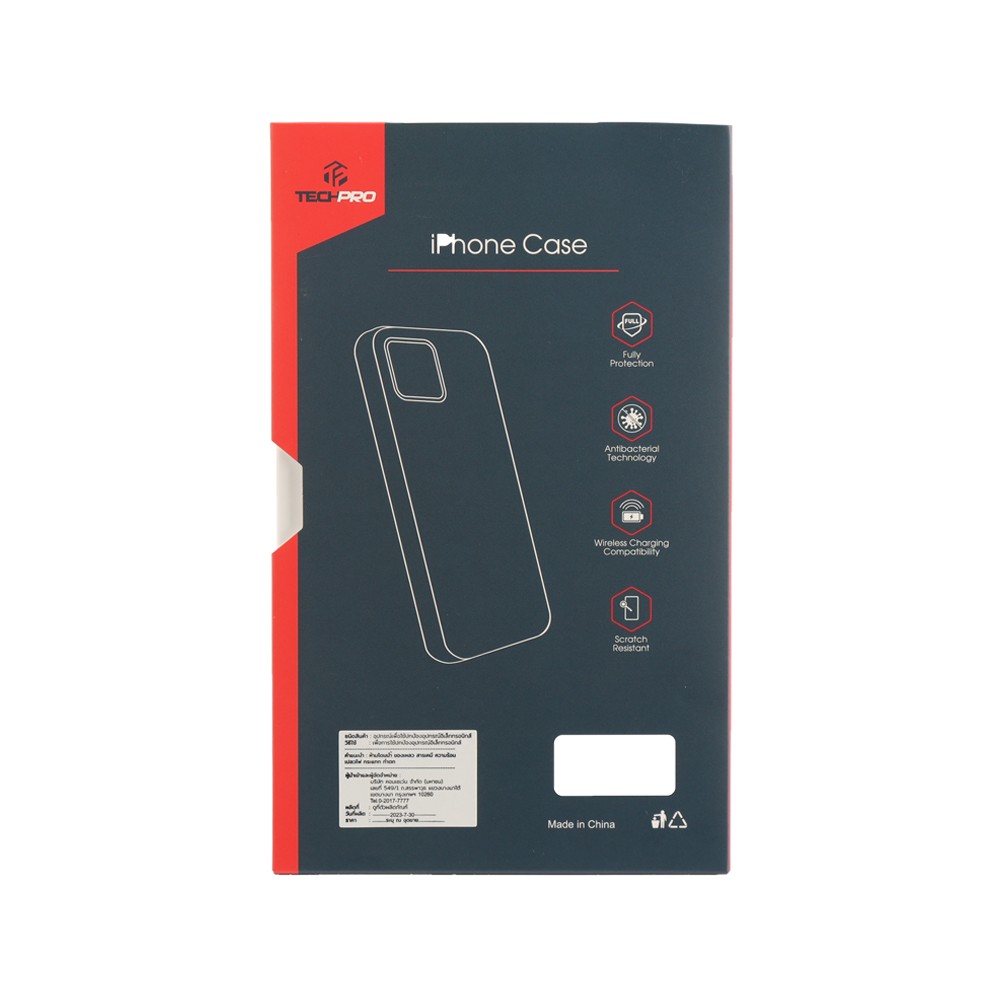 เคส TECHPRO iPhone 15 Pro Silicone with Magsafe Graphite Black