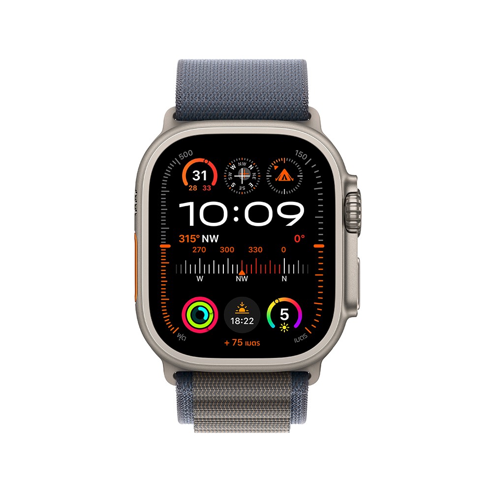 Apple Watch Ultra 2 GPS + Cellular 49mm Titanium Case with Blue Alpine Loop - Small (2023)