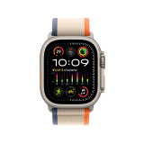 Apple Watch Ultra 2 GPS + Cellular 49mm Titanium Case with Orange/Beige Trail Loop - S/M (2023)